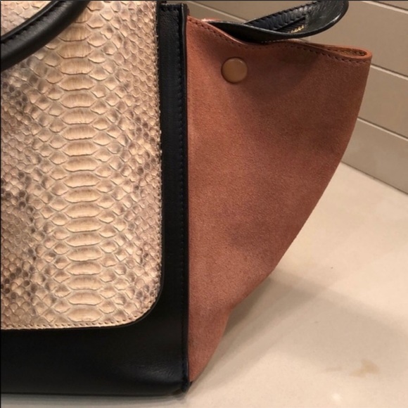 🛍TRADED!!🛍Céline RARE Python Mixed Media Trapeze - Picture 5 of 7